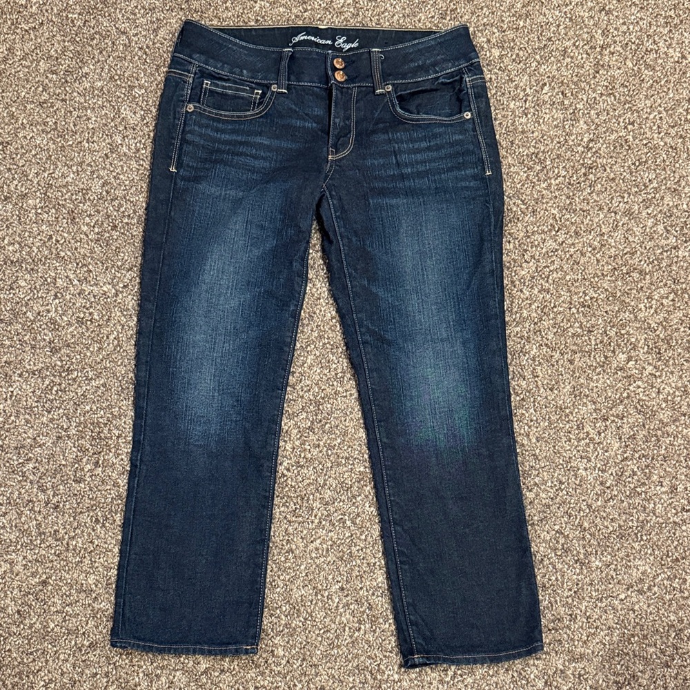 American Eagle Outfitters Dark Blue Ankle Jeans
